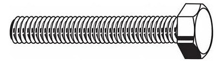 Zoro Select N01060.025.0300 Grade 5, 1/4 -28 Hex Head Ca Aad