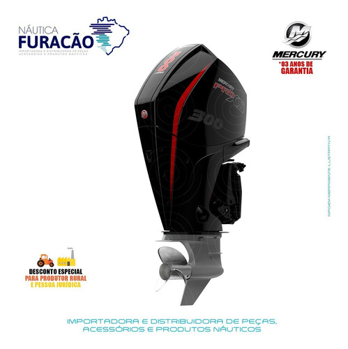Motor De Popa Mercury 4 Tempos 300hp L V8 Dts Pro Xs