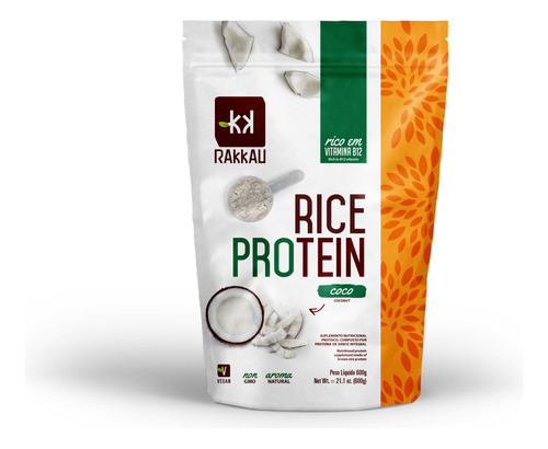 Proteina Arroz Whey Vegan Rice Protein Rakkau Coco 600g