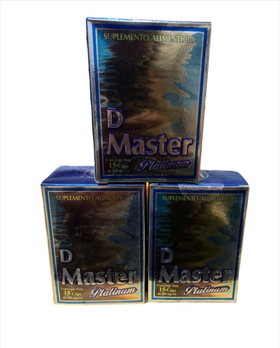 Capsulas D Master Platinum 15 Caps Control Peso Pack 3 Cajas