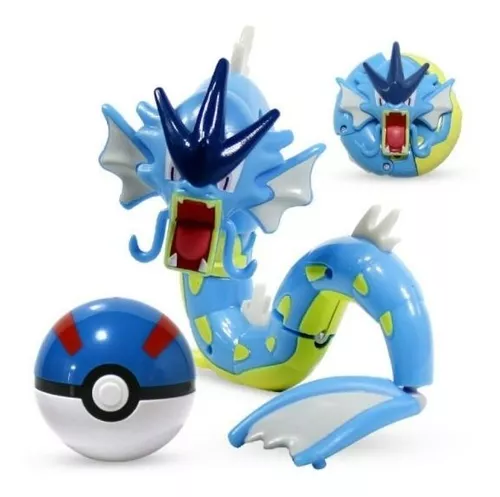 Brinquedo Pokemon Gyarados Articulado Dentro De Pokebola Pokeball