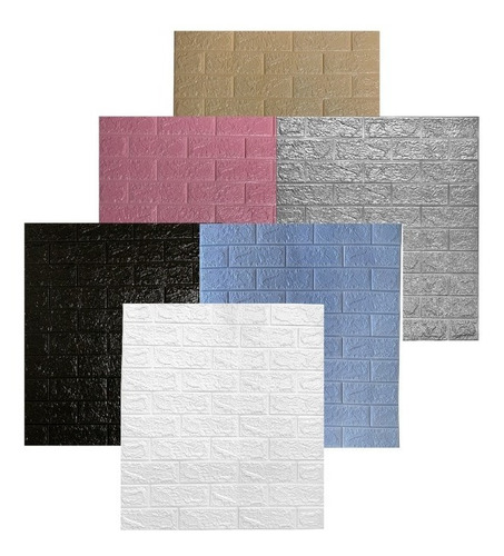 Imagen 1 de 8 de Placa Autoadhesiva Blanca Revestimiento Pared 70x77