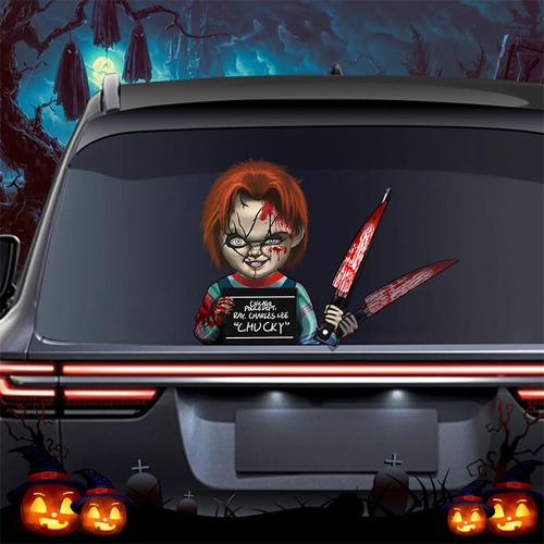 Leniutor Halloween Rear Wiper Decal, Horro B0b7mqk5ry_130424