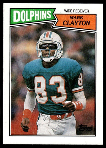 1987 Topps 237 Mark Clayton Dolphins Tarjeta De Fútbol Ameri