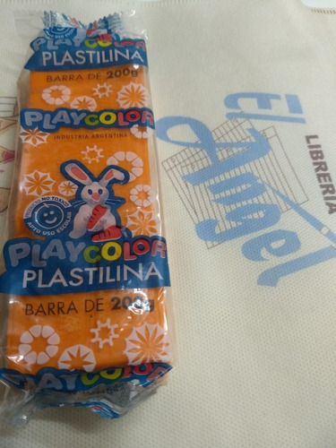 Plastilina Playcolor X 200 Grs Color Naranja