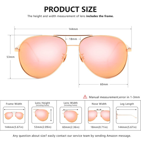 Sungait Gafas De Sol De Aviador Ligeras De Gran Tamaño Para