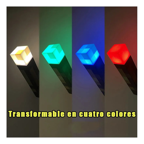 Lámpara De Antorcha Decorativo Juguete Recargable 4 Colores