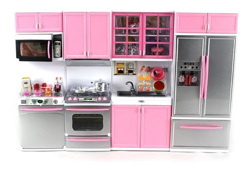 Cocinita Infantil Moderna Chica Cocina Juguete Electrónica