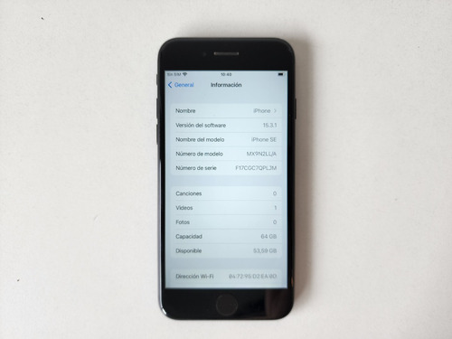 Imagen 7 de 8 de Apple iPhone SE 2020 64 Gb Negro Bateria 87% - Ver Detalle