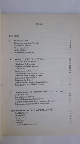 Test De Inteligencia Para Adultos (wais). Manual. Wechsler (Usado)