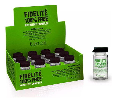 Fidelite Caja 12 Ampollas 100% Free Nutritive Sin Parabenos
