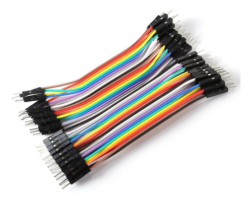 Cable Dupont 40u Protoboard Macho Macho 10cm Arduino [ Max ]