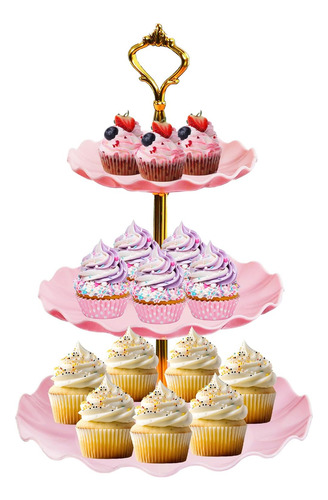 Soporte De 3 Niveles Para Cupcakes, Soporte De Plástico Para