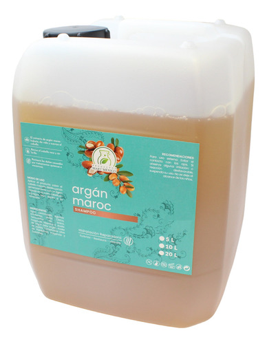  Shampoo Capilar Con Argán Maroc Reparador (5 Litros)