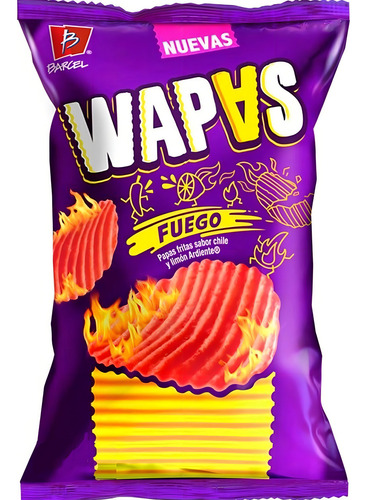 Bolsa Papas Fritas Wapas Sabor Fuego 42g Barcel Botana