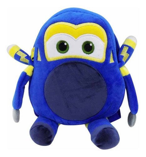 Mochila 2 Alças Infantil Masculino Super Wings Jerome Azul Cor Padrão