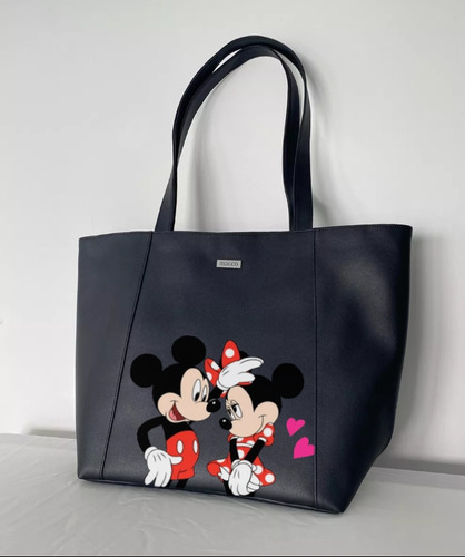 Cartera Tote Bag Pintada A Mano Mickey Minnie Disney