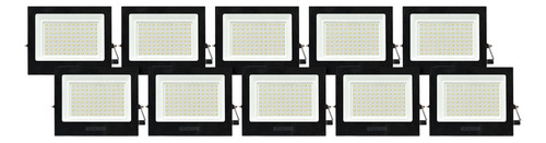 Reflector Led Exterior 50w Canchas Futbol Padel Black+decker Negro Pack X10 Fria