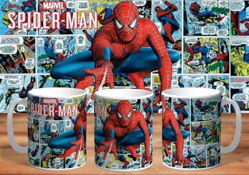 Taza - Tazón De Ceramica Sublimada: Spiderman