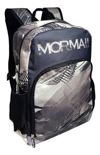 Mochila Mormaii 25l Azul E Cinza Poliéster Escolar