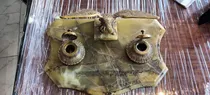 Comprar Escribanía Antigua Imperial Francesa En Mármol Y Bronce