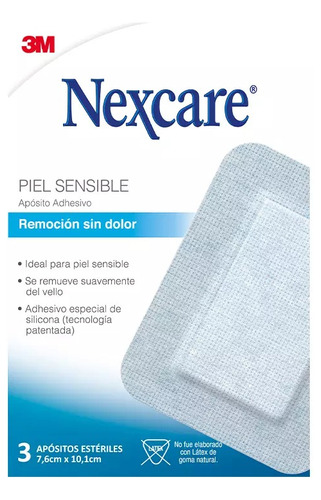 Nexcare Aposito Remoción Sin Dolor 3 Unidades 