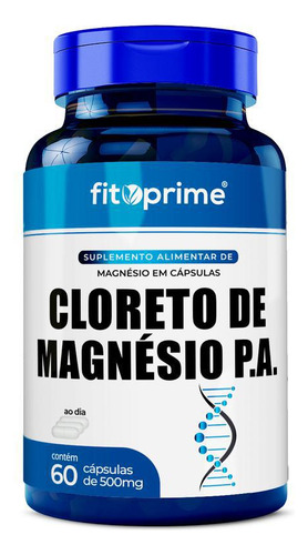 Cloreto De Magnésio Pa 500mg 60 Cápsulas Fitoprime