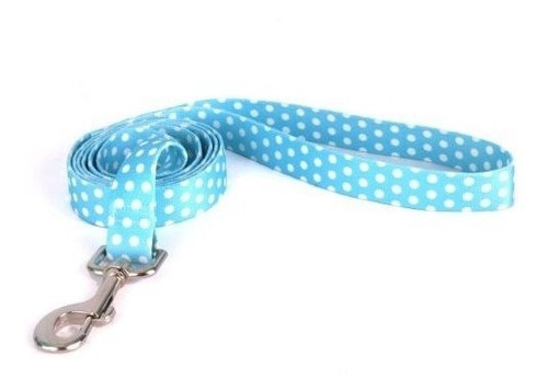 Diseño De Perro Amarillo New Blue Polka Dot Dog Leashsize S
