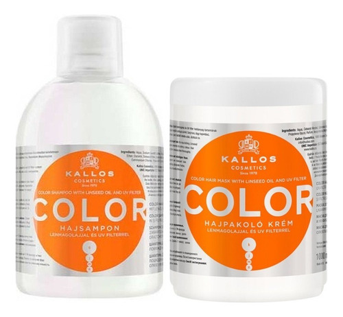 Kit Kallos Color Shampoo Y Máscara 1000ml