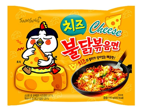 Imagen 1 de 1 de Ramen Coreano Hot Chicken Queso Buldak Samyang 4 Piezas