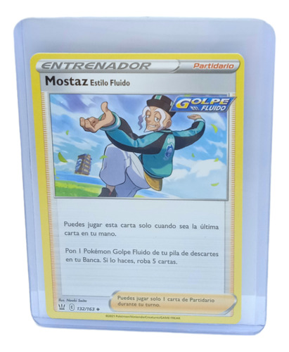 Tarjeta De Pokemon Mostaz Estilo Fluido De Español 132/163