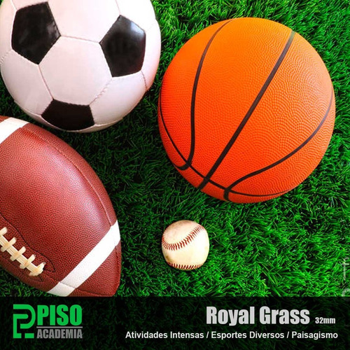 Grama Sintética Royal Grass 32mm 2x4m (8m²) Bicolor Real