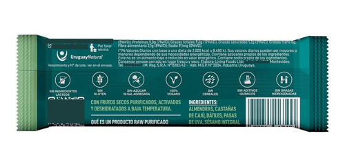 Barritas Raw Activada De Spirulina ,sin Gluten Y Veganos.