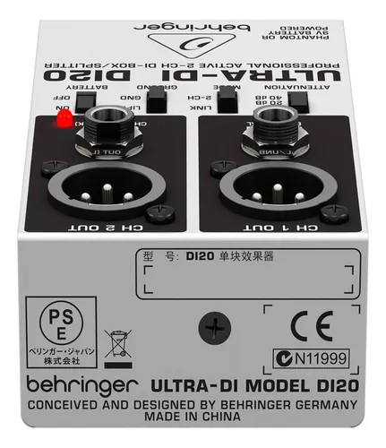 Caja Behringer Di20 Directa 2 Canales