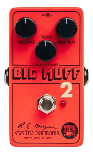 ギター ELECTRO HARMONIX BIG MUFF Pedal Fuzz Electro-Harmonix Big Muff Pi Prateado Guitarra Elétrica