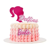 Comprar Adorno Torta Pinche Topper Estilo Barbie Personalizado