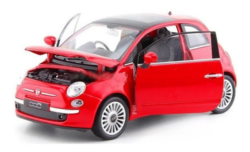 Auto Fiat 500 2007 Escala 1:24 Coleccion Welly Original St