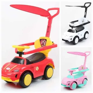 Carrito Correpasillos Para Niños Tipo Jeep Color Rosado