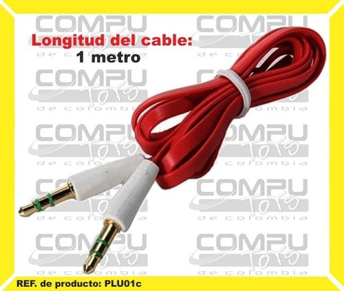 Cable Macho 1m Audio Stereo 3.5 Mm Ref: Plu01c Computoys Sas