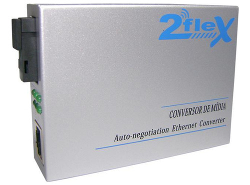 Kit 2 -conversor Midia Gigabit 10km 2flex