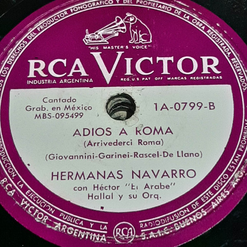 Pasta Hermanas Navarro Hector Hallal Rca Victor C219