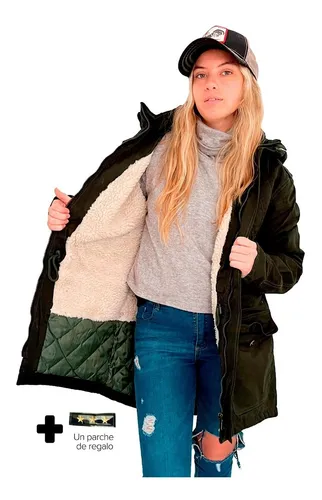 Customs Ba Camperas Mujer Parka Corderito Campera Invierno X