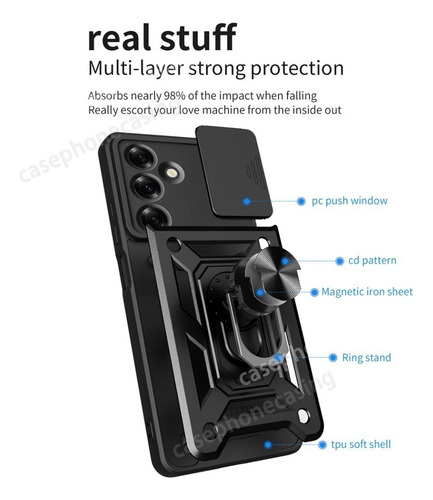 Funda De Teléfono Para Samsung Galaxy A16 A26 A36 A56 A05s A15 A25 A35 A55 A14 A54 5g Armor Funda Protectora Con Lente