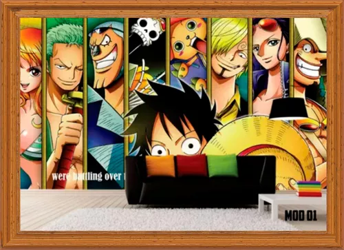  Adhesivos de pared de anime One Piece Monkey D. Luffy pegatinas  decorativa ideas de diseño para tu hogar u oficina Paredes extraíble de  vinilo Murales ec-1082 : Herramientas y Mejoras del