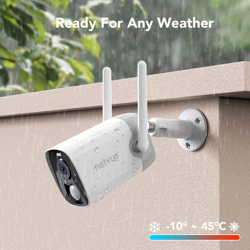 Netvue Cámara De Seguridad 2k Inalámbrica Ip65 Mmg