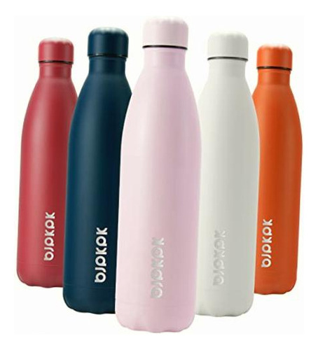 Bjpkpk Stainless Steel Water Bottles -25oz/750ml -insulated Color Rosa (sakura Pink)