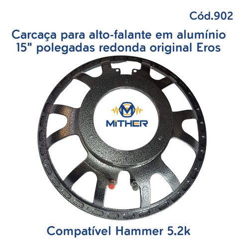Carcaça De Alumínio E15 Hammer 5.2k Original 15 Polegadas