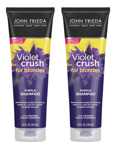 Pack 2 Shampoo John Frieda Violet Crush Blondes 245ml