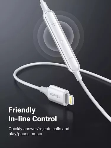 Audifonos Lightning Para iPhone iPad iPod Inear Ugreen