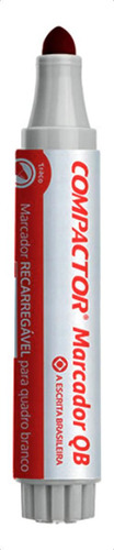 Marcador Para Quadro Branco Compactor Recarregavel Cor Vermelho